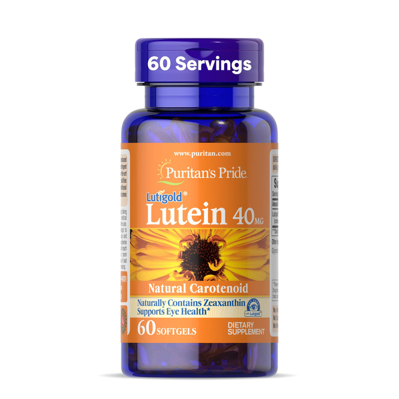 Puritan'S Lutigold Lutein 40Mg Zeaxanthin 1600 Mcg 60 Softgels Free USA Shipping
