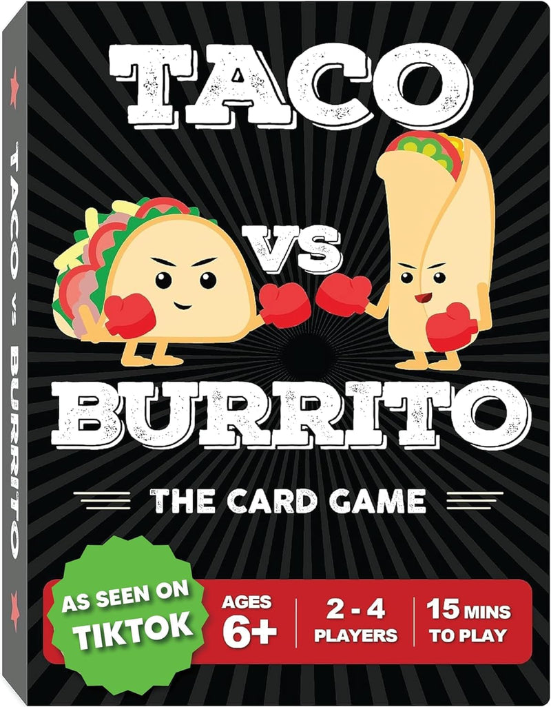 Taco Vs Burrito - the Wildly Popular Surprisingly Strategic Card Game Created by a 7 Year Old - 5 Ways to Play - a Family-Friendly Party Game for