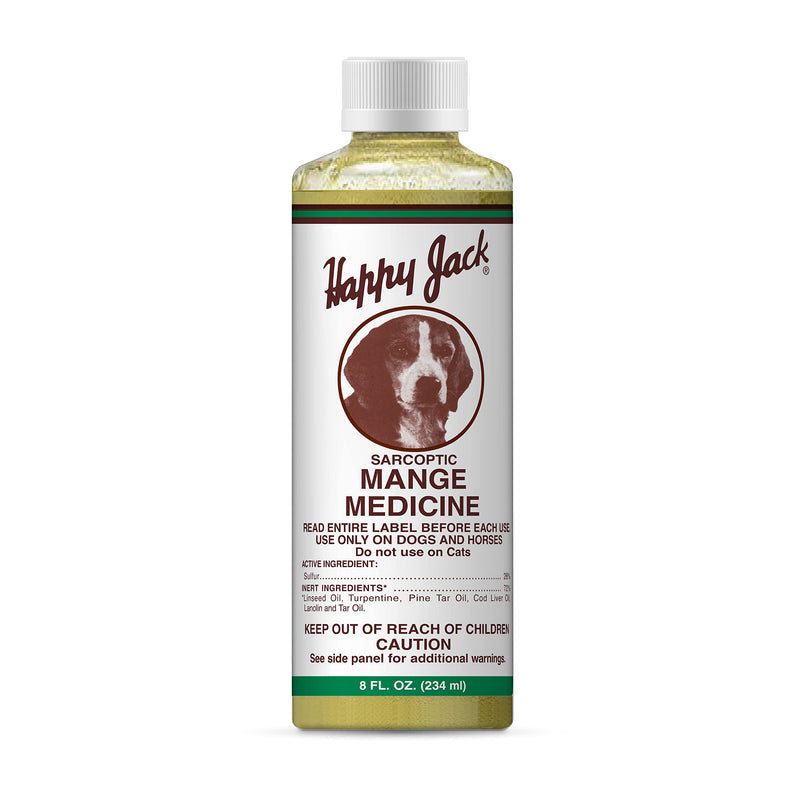 HAPPY JACK Mange Medicine & Treatment for Dogs & Horses - Brings Soothing Itch Relief to Severe Mange, Fungi, Allergies, Eczema & Most Dog Skin