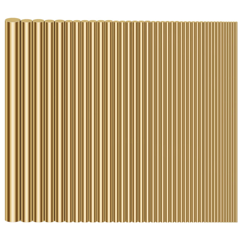 48 Pieces Brass round Rods Kit, 1Mm-8Mm in Diameter, 100Mm in Length, Sutemribor Brass Solid round Rod Lathe Bar Stock for DIY Craft Making, Knife