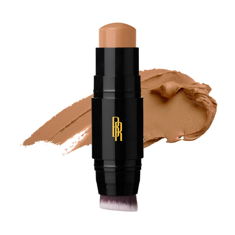 Black Radiance Color Perfect Foundation Stick with Soft Brush Applicator Duo â Buildable, Blendable Versatile Pigment-Rich Formula - Bronze Glow