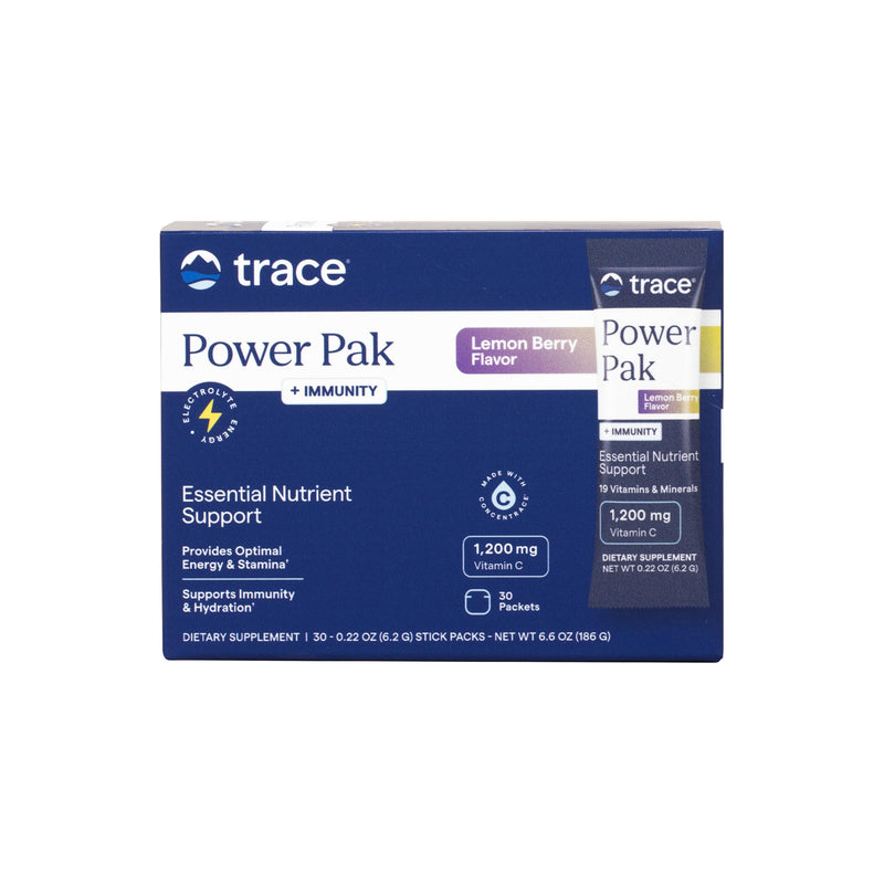 Trace Minerals Powerpak plus Immunity - Hydration Support Supplement - Vitamin & Mineral Powder with Elderberry - Powder Packet to Aid Immunity &