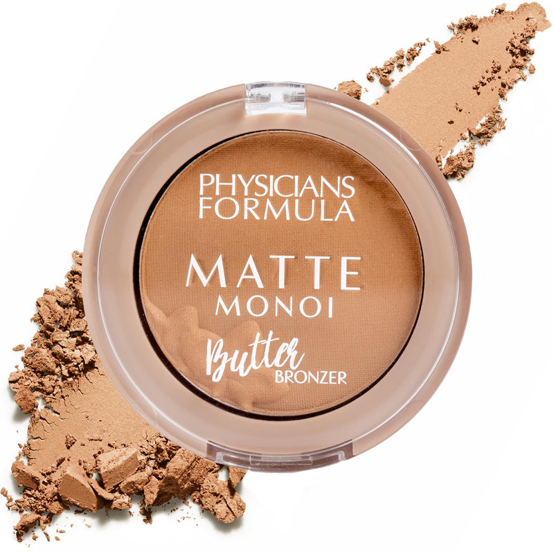 Physicians Formula Mini Matte Monoi Butter Bronzer, Matte Bronzer, Powder Face Matte Makeup, Dermatologist Tested, Essential Fatty Acids,