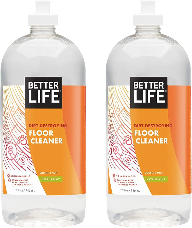 Better Life Floor Cleaner - Liquid Multipurpose Cleaner for Wood, Tile, Laminate, Vinyl, Bamboo - Hardwood Floor Cleaner for Mopping - Citrus