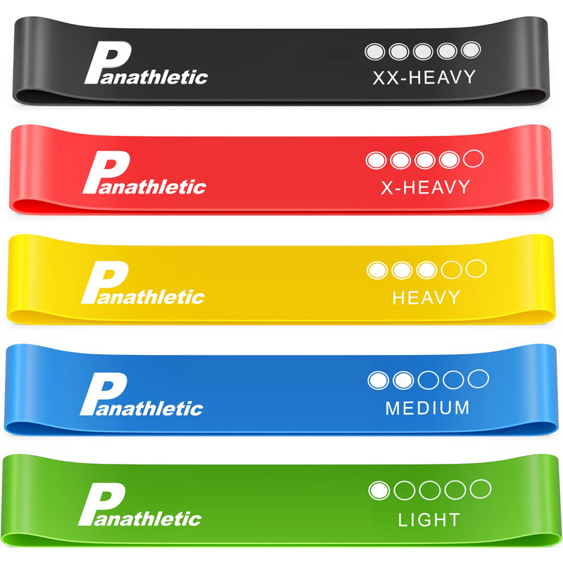Resistance Bands, Set of 5 Bands â 5 Different Resistance Levels, Exercise Guide, Ebook, Carry Bag â 5X Booty Loop Band for Butt and Legs Women -