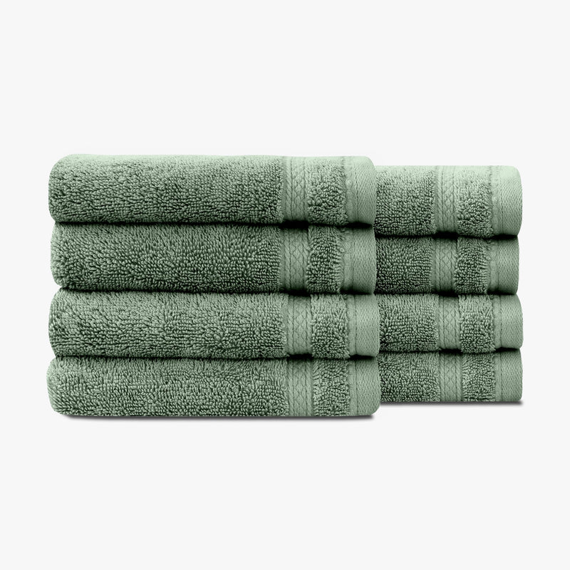 1888 Mills 625 GSM Premium 100% Cotton Washcloths â Pack of 8 Luxury Washcloth Set, Highly Absorbent & Quick-Dry â Plush, Luxurious Feel for Face,