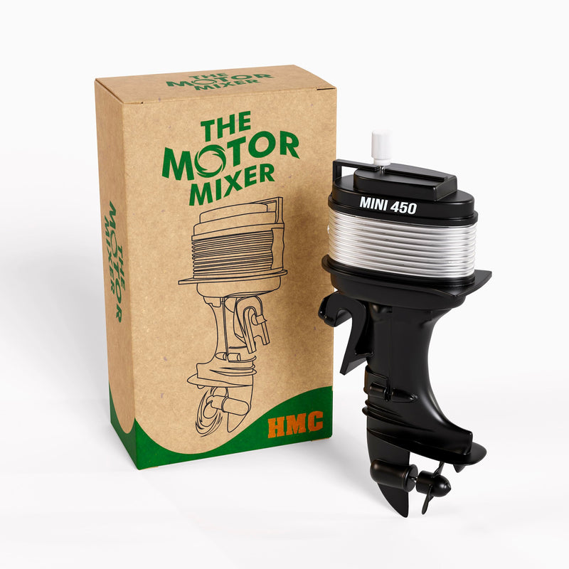 The Motor Mixer by HMC - Novelty Boat Motor Coffee Mixer Wind-Up Outboard Mini Boat Motor Stirrer Toy Beverage Works with Cups, Mugs, & Glasses -