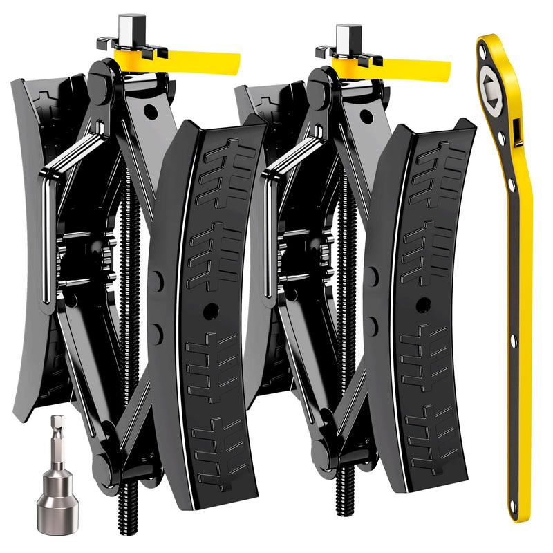 Camper Wheel Chock Stabilizer 2 Sets, Upgraded Side Grain Heavy Duty X-Shaped Stabilizer Wheel Chock RV Travel Trailer Accessories Anti-Move anti