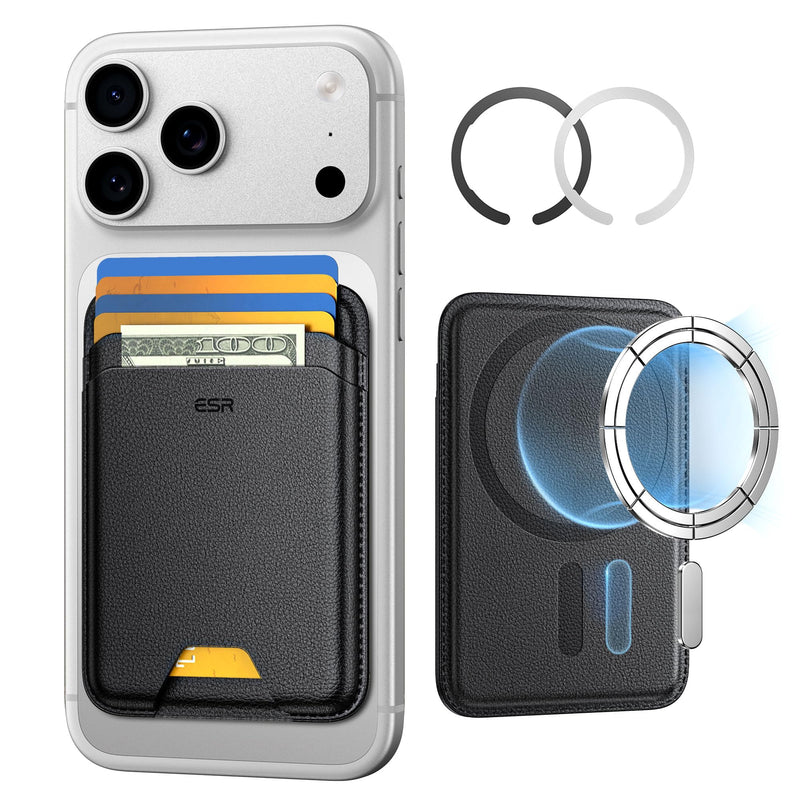 ESR for Magsafe Wallet, Iphone Wallet with 5-Card Holder, Secure-Grip Finger Loop, Magnetic Card Holder for Iphone 15/14/13/12 Series, Not for