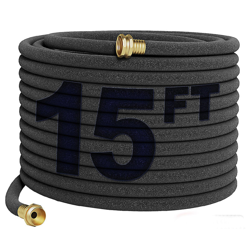 Soaker Hose 25 FT for Garden Beds,Heavy Duty Solid Brass Connector 1/2â Ruber Drip Irrigation for Flower Bed&Yard,Landscaping