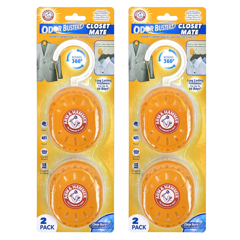 Arm & Hammer Odor Busterz Closet Mate, 4 Count Deodorizer Garment Protector Cover