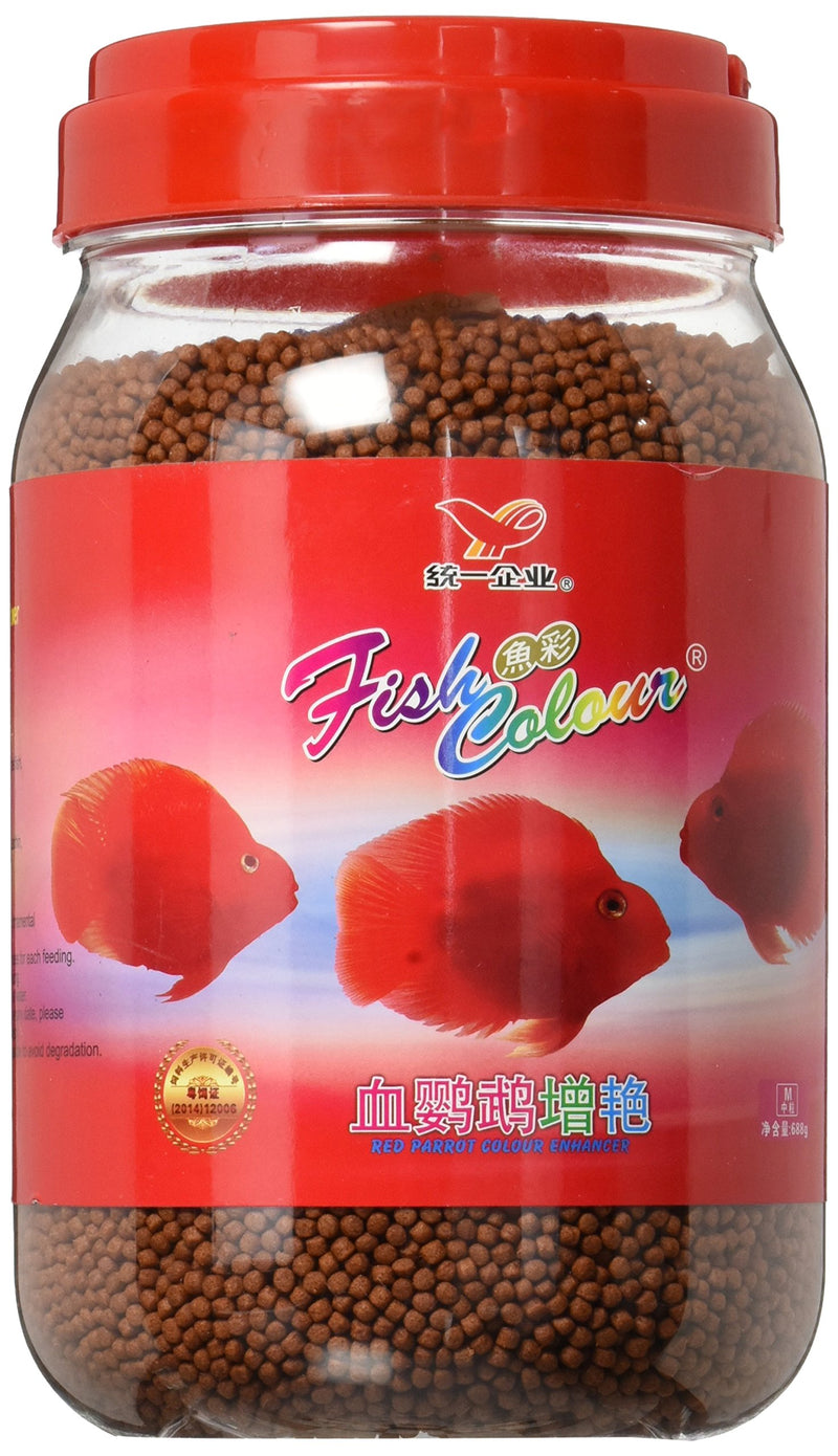 Fish Color Enhancing Red Parrot and Cichlid Fish Feed Food, Medium, 688 G
