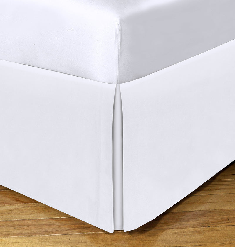 Space Maker Extra-Long 21" Drop Length Bed Skirt, Queen, White