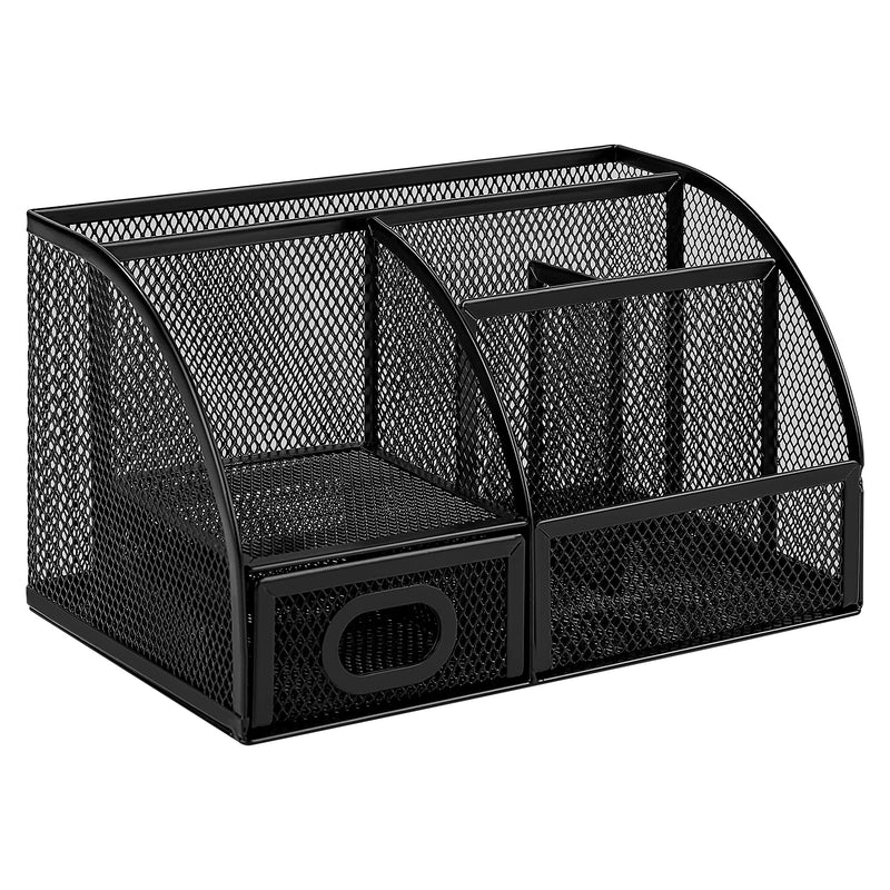 Amazon Basics Mesh Pen Holder and Organizer, Black, â9.1" X 5.9" X 5.5