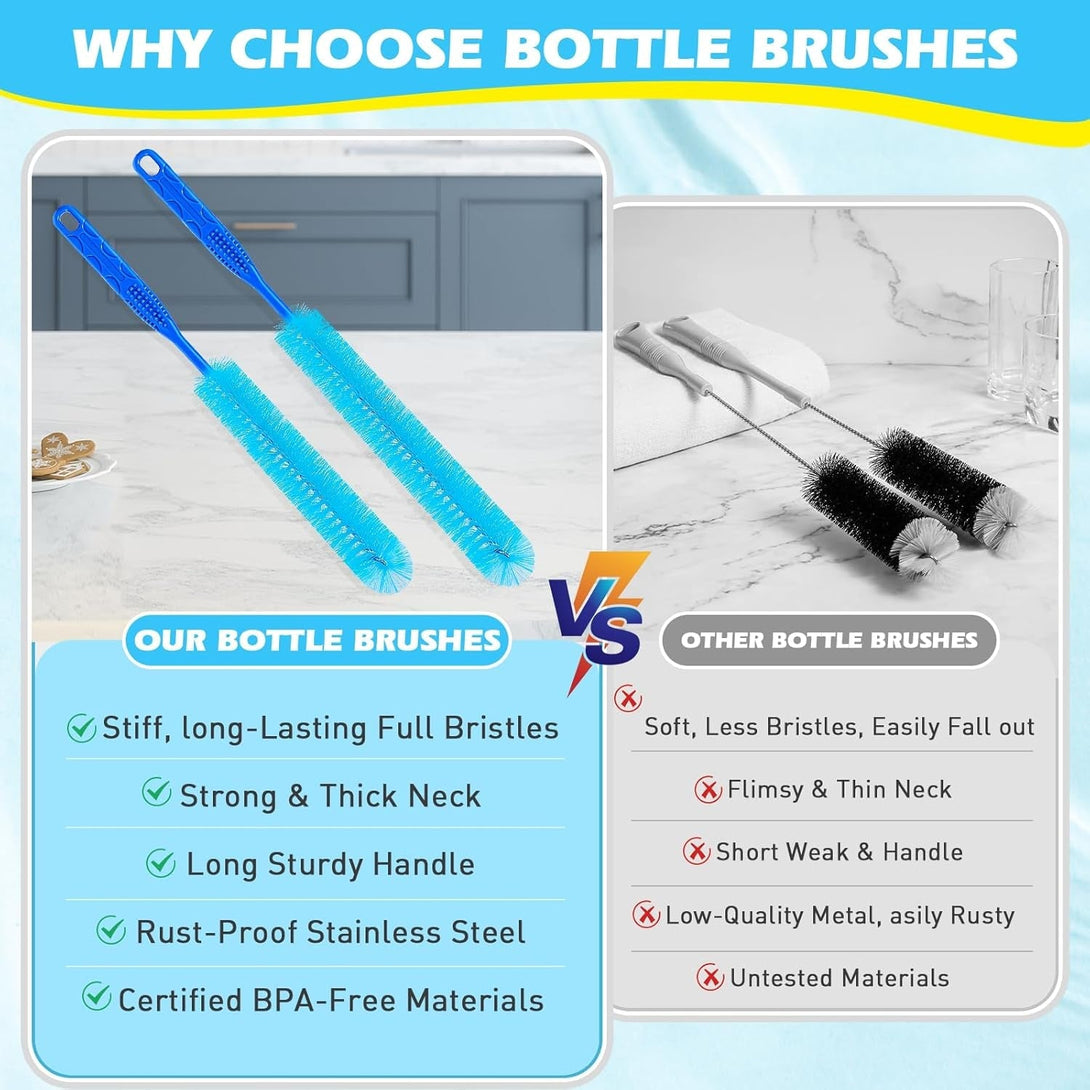 3Pack Dryer Vent Cleaner Kit, Home Improvement Essential Cleaning Tools, up to 30 Inch Long Brush Cleaning Set，Pet Hair Remover for Laundry，Drain Snake