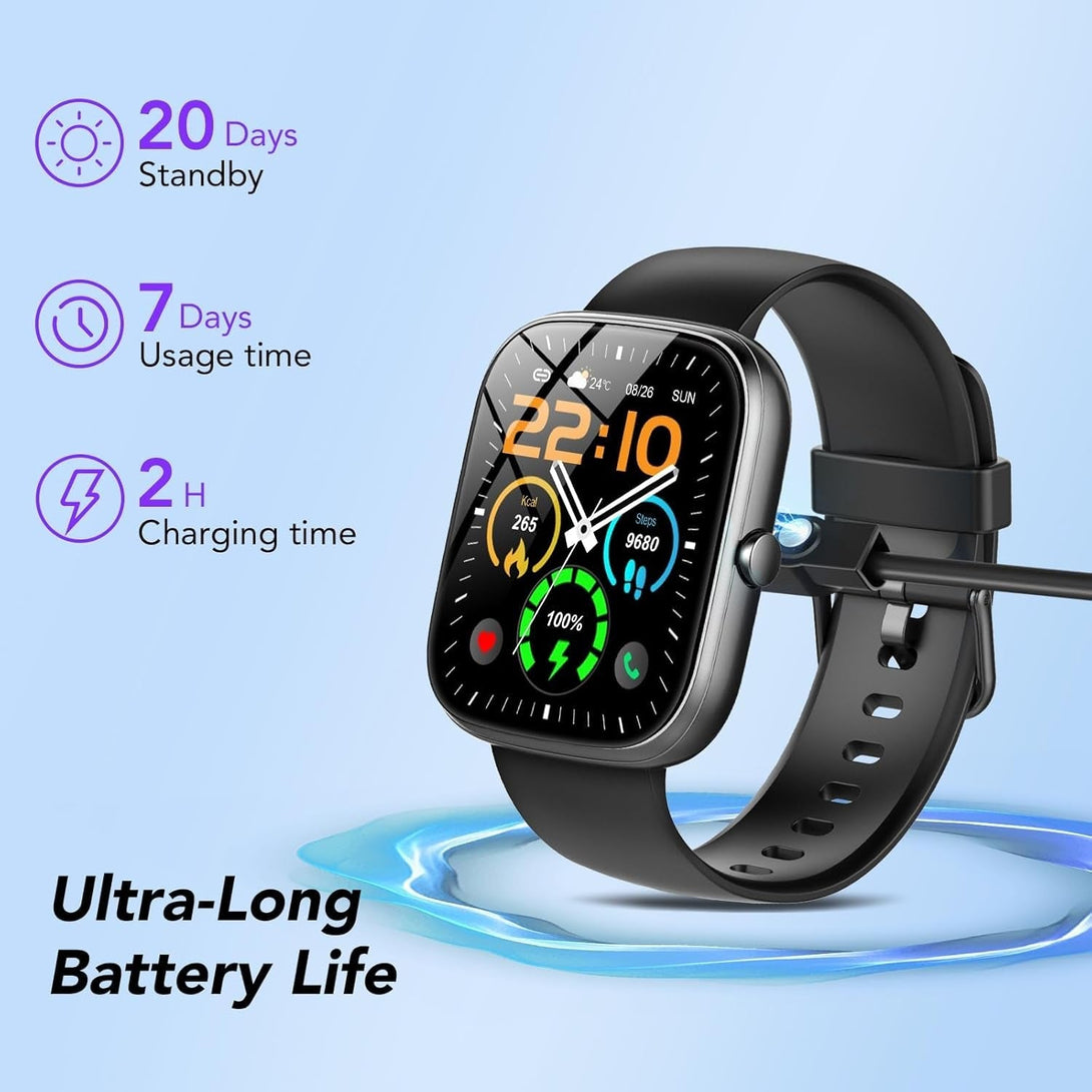 QXQ Smart Watch (Answer/Make Call), 1.91" HD OGS Full Touch Screen, Smart Watch for Men Women, 112+ Sport Mode