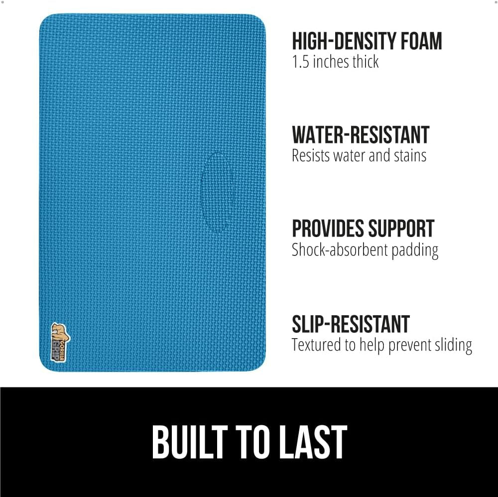 GORILLA GRIP Extra Thick Patent Pending Garden Kneeling Pad, Supportive Soft Foam Knee Cushioning for Gardening, Water Resistant Construction, Bathing Baby, Workout Supplies, Lightweight