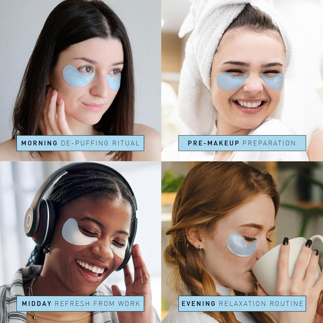 Enaskin Naturals under Eye Patches for Dark Circles: 30 Pairs Retinol Collagen Eye Gels Mask - Reduce Wrinkles Puffy & Bags - Skin Treatment Pads - anti Aging Moisturizer for Women (Blue)