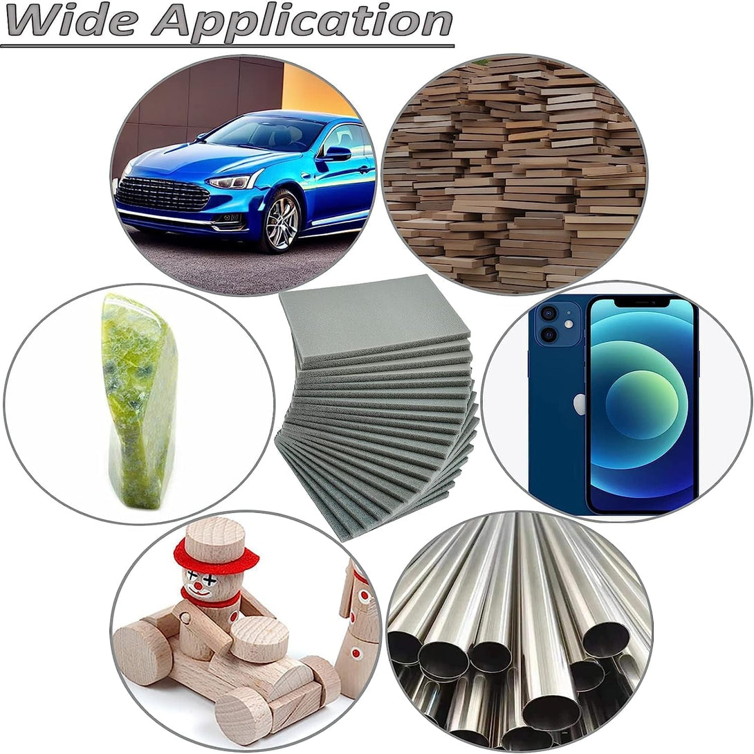20 Pcs 3 X 4 Inch 600 Grit Sanding Sponge Set, Ultra Fine Sanding Sponges Pads, Soft Foam Hand Sander Block Wet Dry Sandpaper for Model Drywall Metal Wood Furniture Polishing (600 Grit)