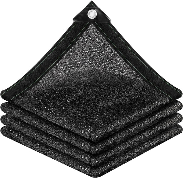 50% Sunblock Shade Cloth Net Black Resistant - 6X12 Ft Garden Shade Mesh for Plant Cover, Greenhouse, Chicken Coop, Kennels, Tomatoes Plants