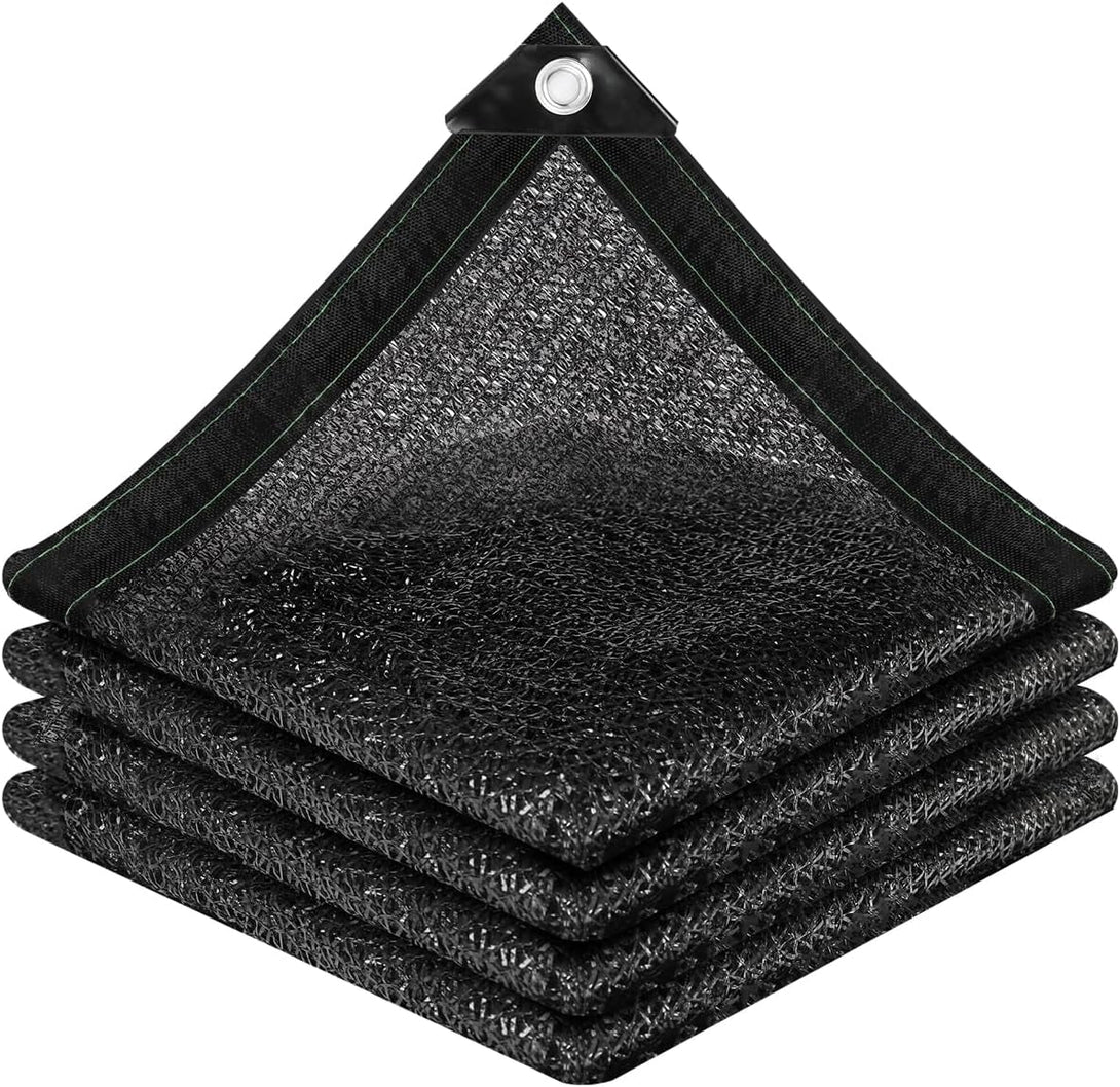 50% Sunblock Shade Cloth Net Black Resistant - 6X12 Ft Garden Shade Mesh for Plant Cover, Greenhouse, Chicken Coop, Kennels, Tomatoes Plants
