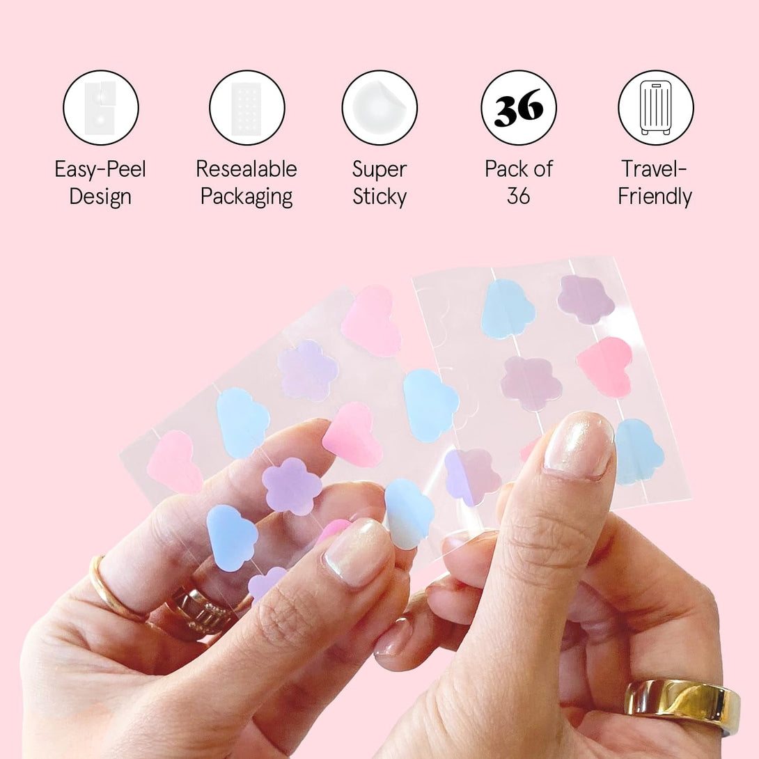 Grace & Stella Pimple Patches for Face - Cute Hydrocolloid Dots That Help Protect Acne & Reduce Redness - Fun Zit Stickers to Cover Blemishes - Dermatologist-Tested, Vegan (Multishape, 36 Count)