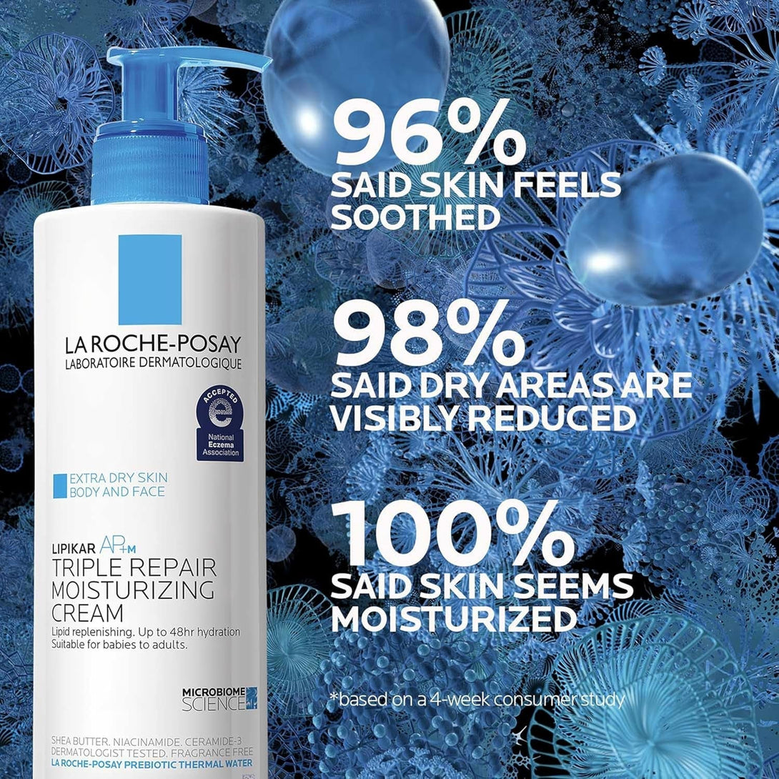 La Roche-Posay Lipikar AP+ Triple Repair Moisturizing Cream | Face & Body Lotion for Dry Skin | Shea Butter & Niacinamide Moisturizer | Gentle Face & Body Cream for Dry, Rough & Sensitive Skin