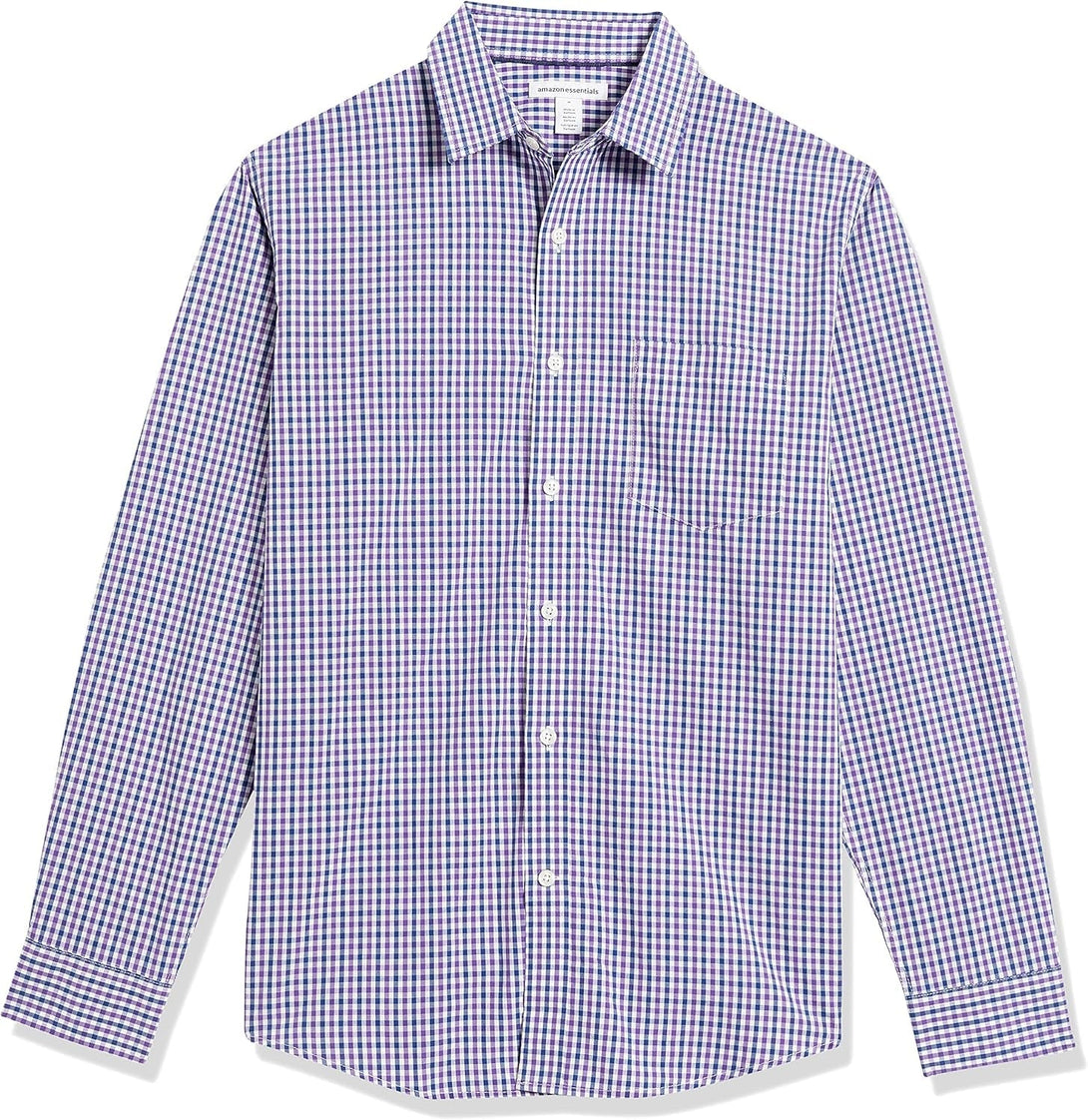 Amazon Essentials Men'S Regular-Fit Long-Sleeve Casual Poplin Shirt