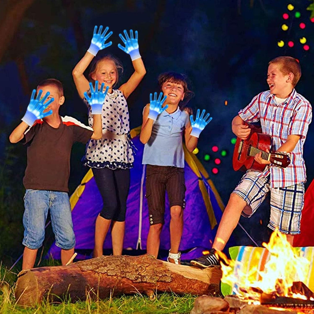 Cool Toys Gifts Blue LED Gloves,Rave Flashing Light up Gloves,Toys for Boys Girls Age 12+ Years Old,Gifts for Halloween Christmas Birthday Parties