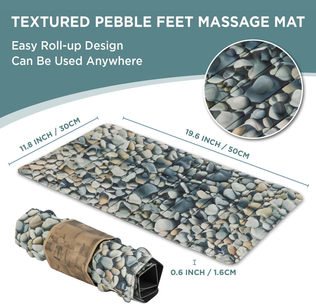Foot Massager Mat | Relieve Foot Pain Plantar Fasciitis Heel Arch Pain & Stress - Travel Reflexology Mat