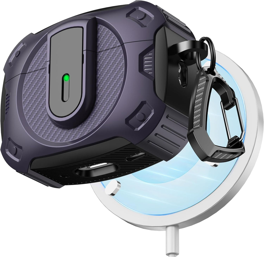 RFUNGUANGO for Airpods Pro 2Nd Generation Protective Case, 2024 New Space-Themed Protective Case. Compatible with Airpods Pro 1/2 And, Works with Magsafe. [Purple]