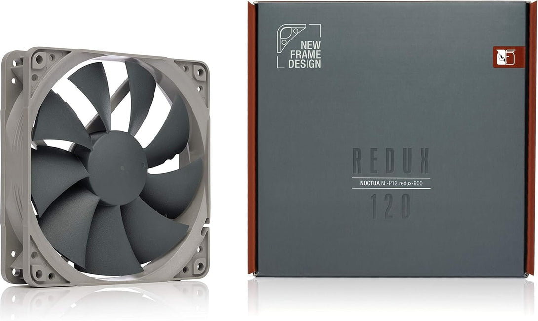 Noctua NF-P12 Redux-900, Ultra Quiet Silent Fan, 3-Pin, 900 RPM (120Mm, Grey)