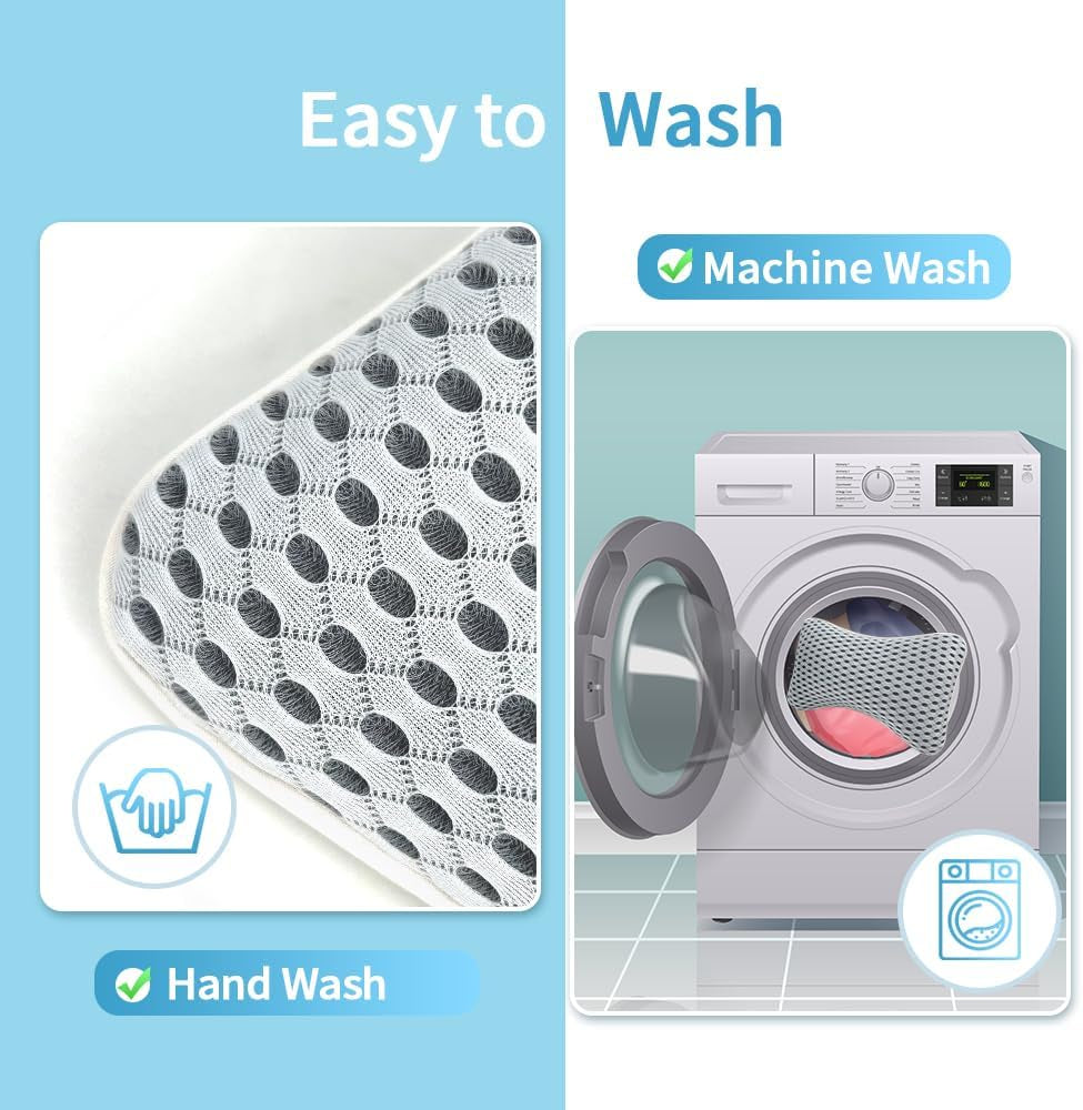 Upgraded Bath Pillows for Tub, Slip Resistant Waterproof Bath Pillows for Tub Neck and Back Support with 2 Strong Suction Cups, Relaxing Spa Essentials