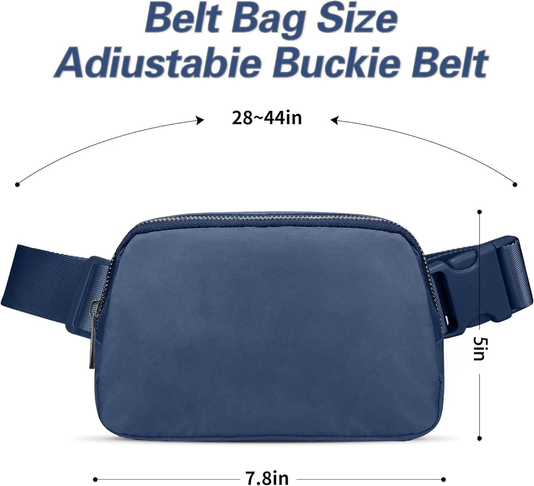 JSJ Mini Fanny Pack for Women & Men,Valentines Day Gifts for Girls Teens Kids Daughter Sister Her,Trendy Stuff Crossbody Bags Cute Everywhere Belt Bags. (Blue)