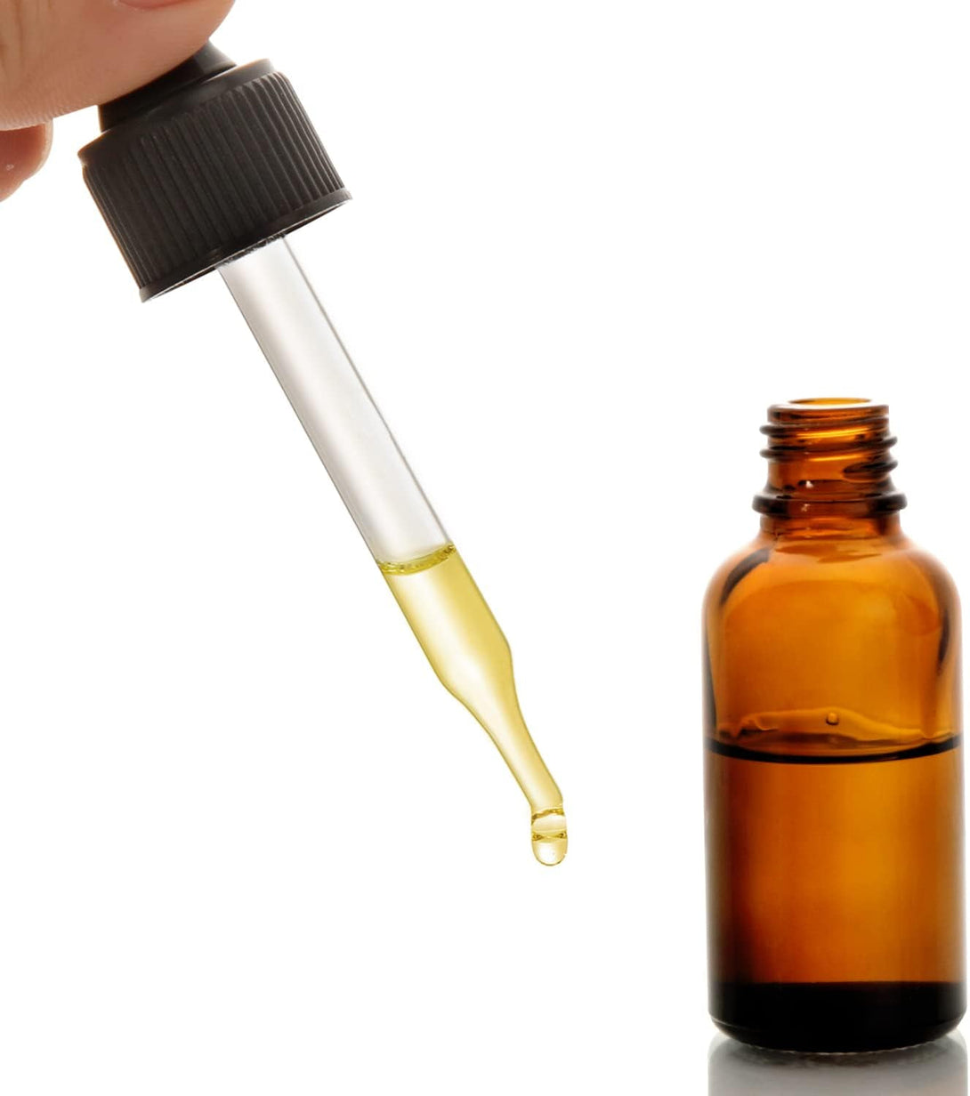 AOZITA 4 Pack, 2 Oz Dropper Bottles with 1 Funnel & 4 Labels - Essential Oils Bottles for Health, Personal Care & Beauty - 60Ml Thick Dark Amber Glass Tincture Bottles with Eye Droppers, Leakproof