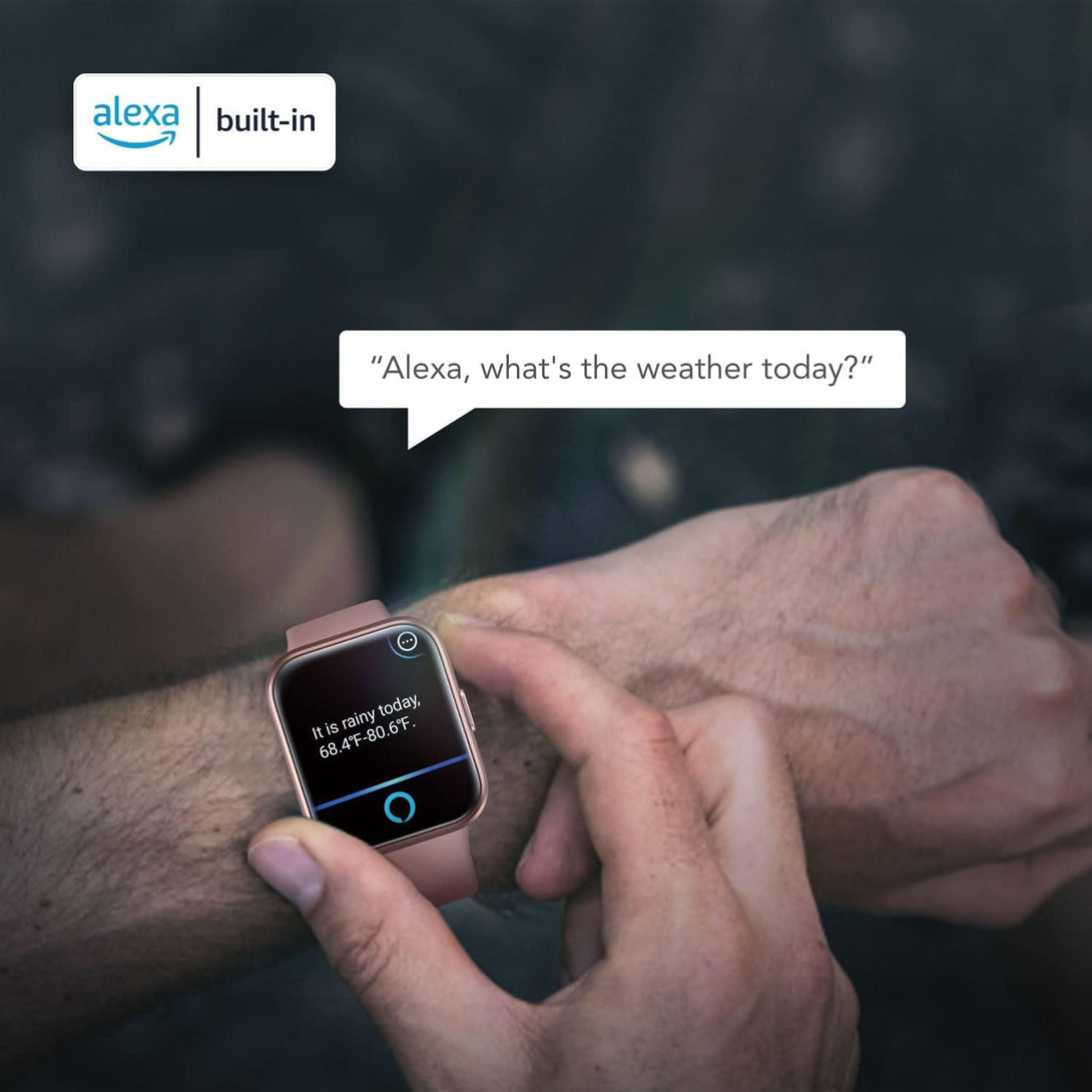 SKG Smart Watch for Men Women Android Iphone, with Alexa Built-In & Bluetooth Call(Answer/Make Call) 1.69" Fitness Tracker with IP68 Waterproof, 60+ Sports, Heart Rate Spo2 Monitor, V7 Pro