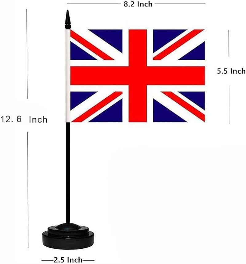 12 Pack United Kingdom Desk Flags Set British People Small Mini Table Office Miniature Desktop Flag Home Office Decoration