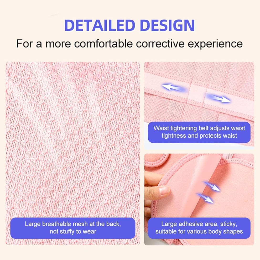 Back Brace Posture Corrector for Women and Men, Full Back Support Straps Straightener, Hunchback Improve Posture-Shoulder, Lumbar and Upper Lower Back Pain Relief (Pink, M)