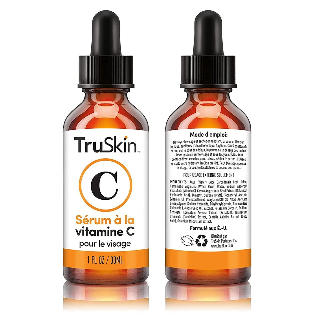 Truskin Vitamin C Serum for Face – anti Aging Formula with Vitamin C, Hyaluronic Acid, Vitamin E – Brightening Serum – Improve Appearance of Dark Spots, Tone, Fine Lines & Wrinkles, 2 Fl Oz