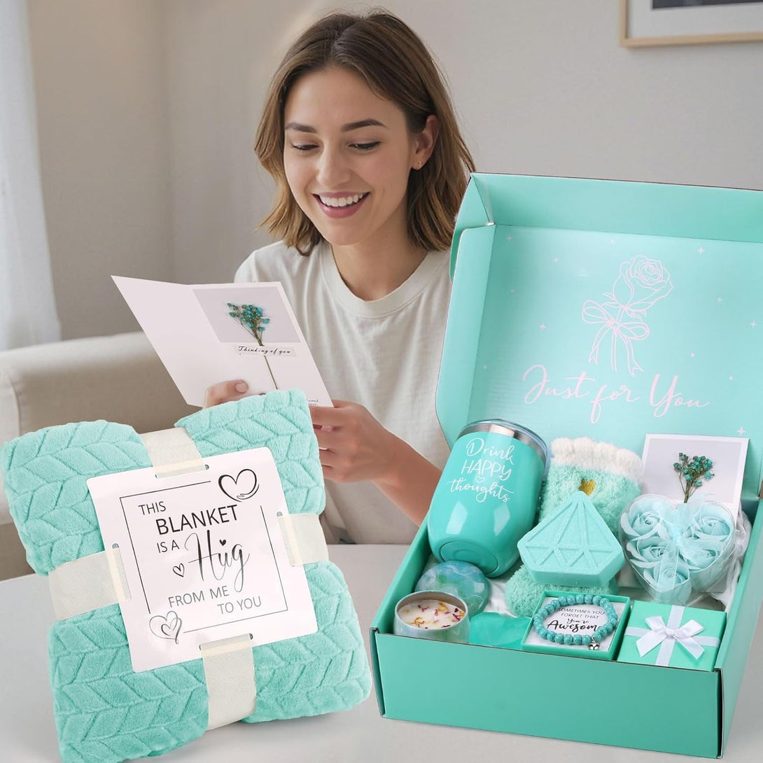 Birthday Gifts for Women Self Care Gift Set, Relaxing Spa Gifts Basket Women Care Package Get Well Soon Gift, Unique for Mom Wife Grandma Her Friend Sister, Thinking of You Presents
