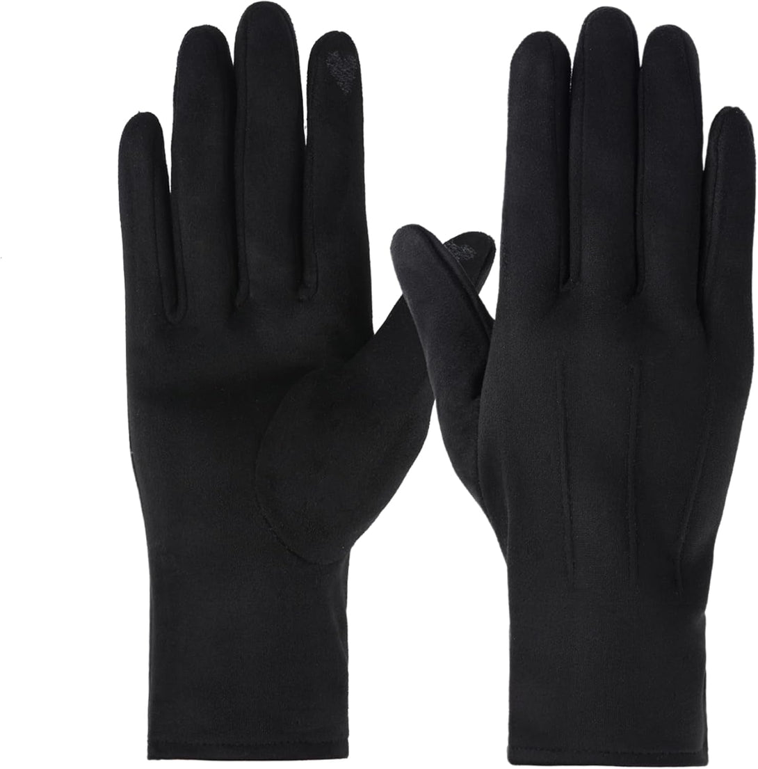 Women'S Gloves Winter Touch Screen Texting Comfortable and Warm Double-Sided Velvet Lining Thickened Warm 2 Pairs