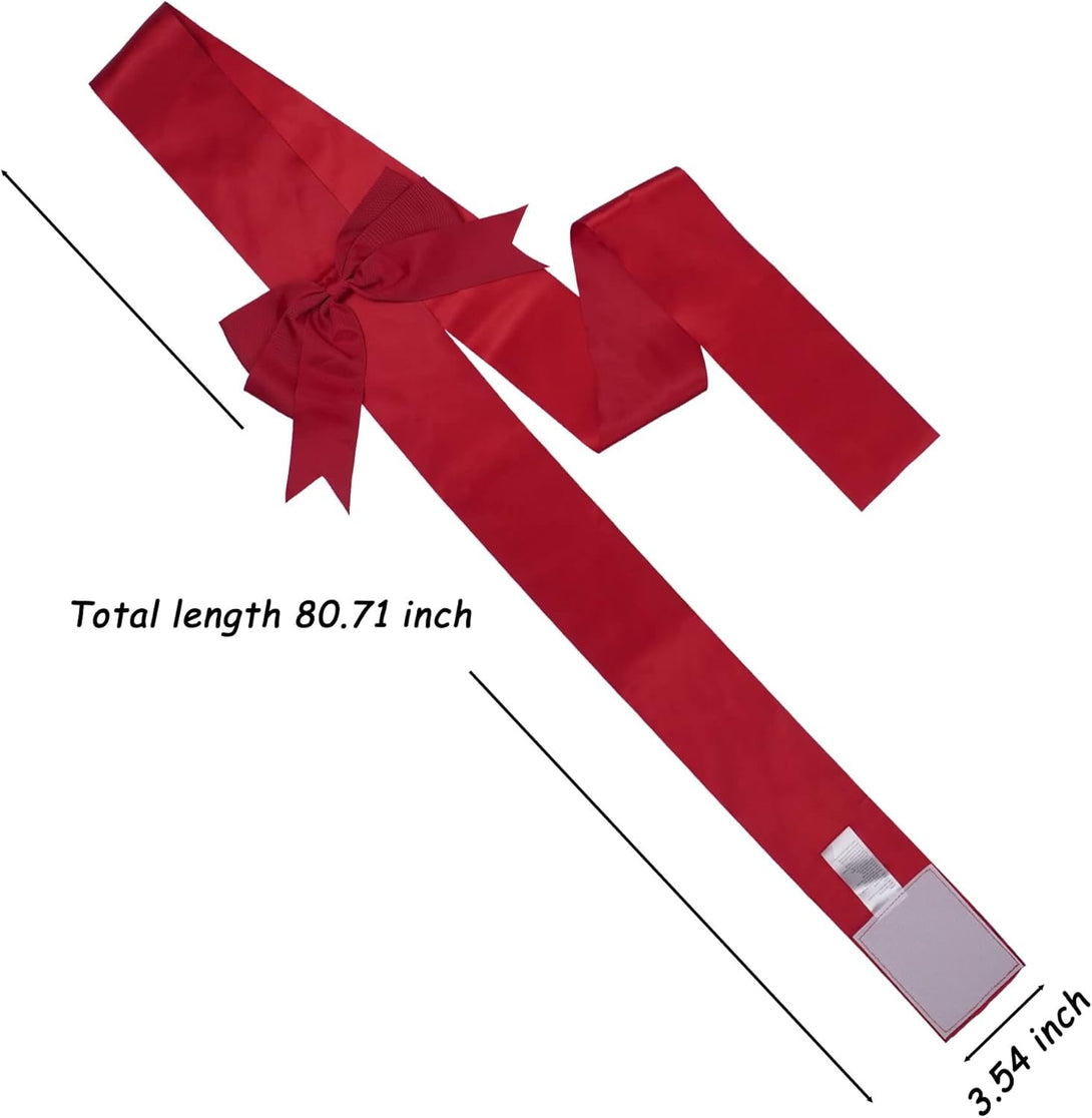 4 PCS Cabinet Door Festive Ribbons and Bows Decoration for Christmas Gift Holidays,Red