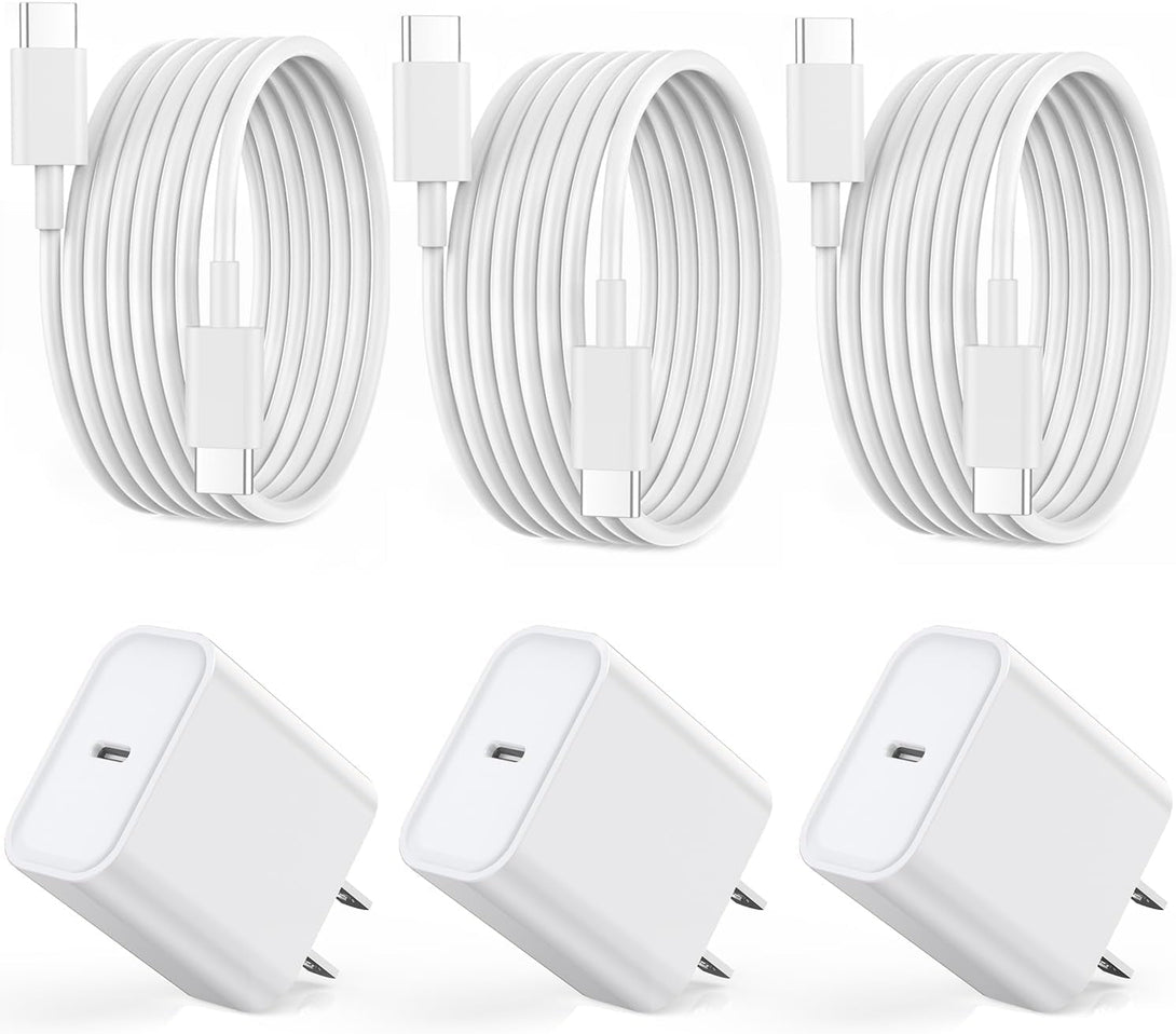 Fast Iphone 15 Charger,3Pack USB C Ipad Charger[Mfi Certified] PD Fast Charger Block 6FT Long USB C to C Iphone 15 Charging Cable for Iphone 15/15 Pro/15 Pro Max,Ipad Pro 12.9/11Inch, Ipad Air 5Th/4Th