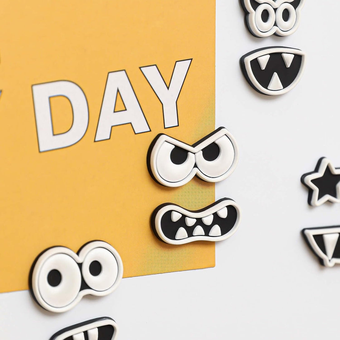 Plant Magnets Eyes Mouth for Potted Plants， 8 PCS Fridge Magnets Monster Magnet Eyes, Funny Plants Pins Lndoor Outdoor Kitchens Whiteboard Office Plants Accessories