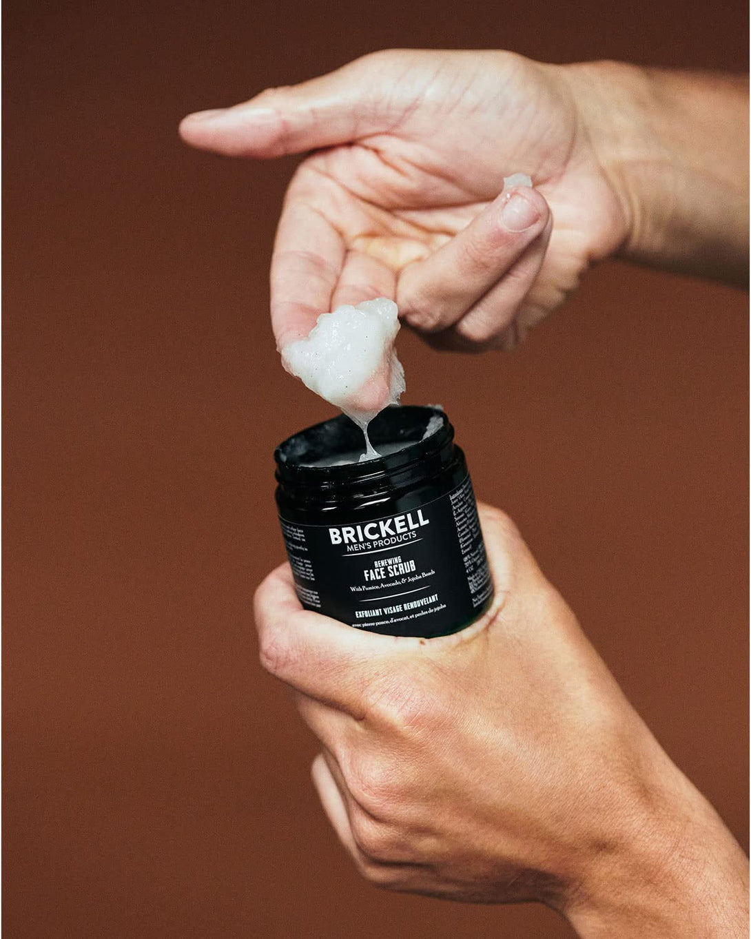 Brickell Men'S Renewing Face Scrub for Men, Natural and Organic Deep Exfoliating Facial Scrub Formulated with Jojoba Beads, Coffee Extract and Pumice, 2 Ounce, Scented