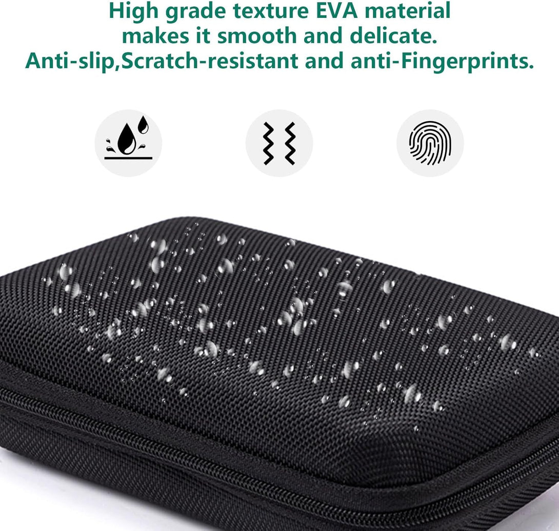 External Hard Drive Portable Carrying Case Digital Gadget Case Waterproof Black