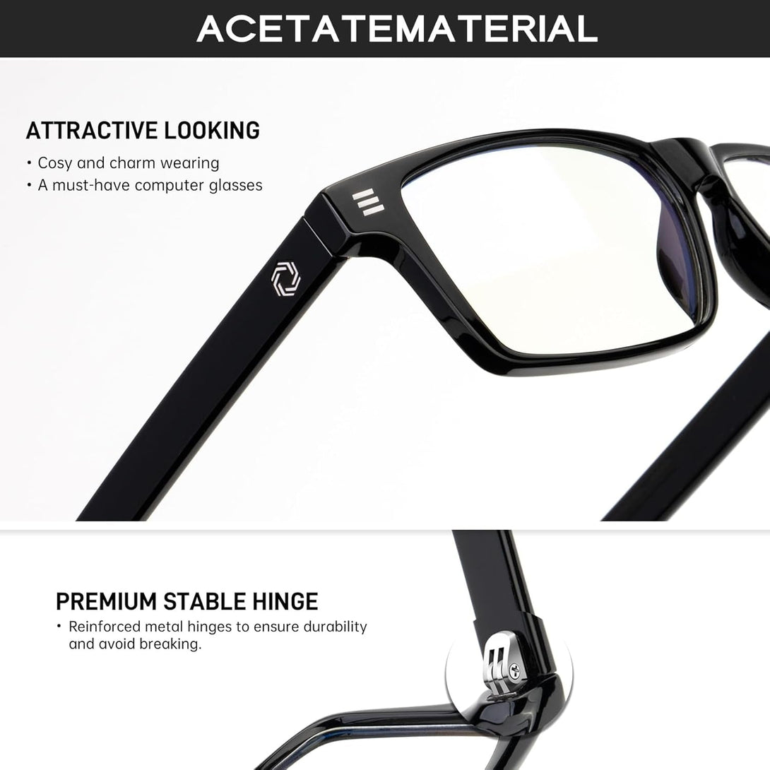 ANYLUV Blue Light Glasses for Men & Women, Lightweight Stylish Blue Light Blocking Glasses, Eye Strain Relief Eye Protection