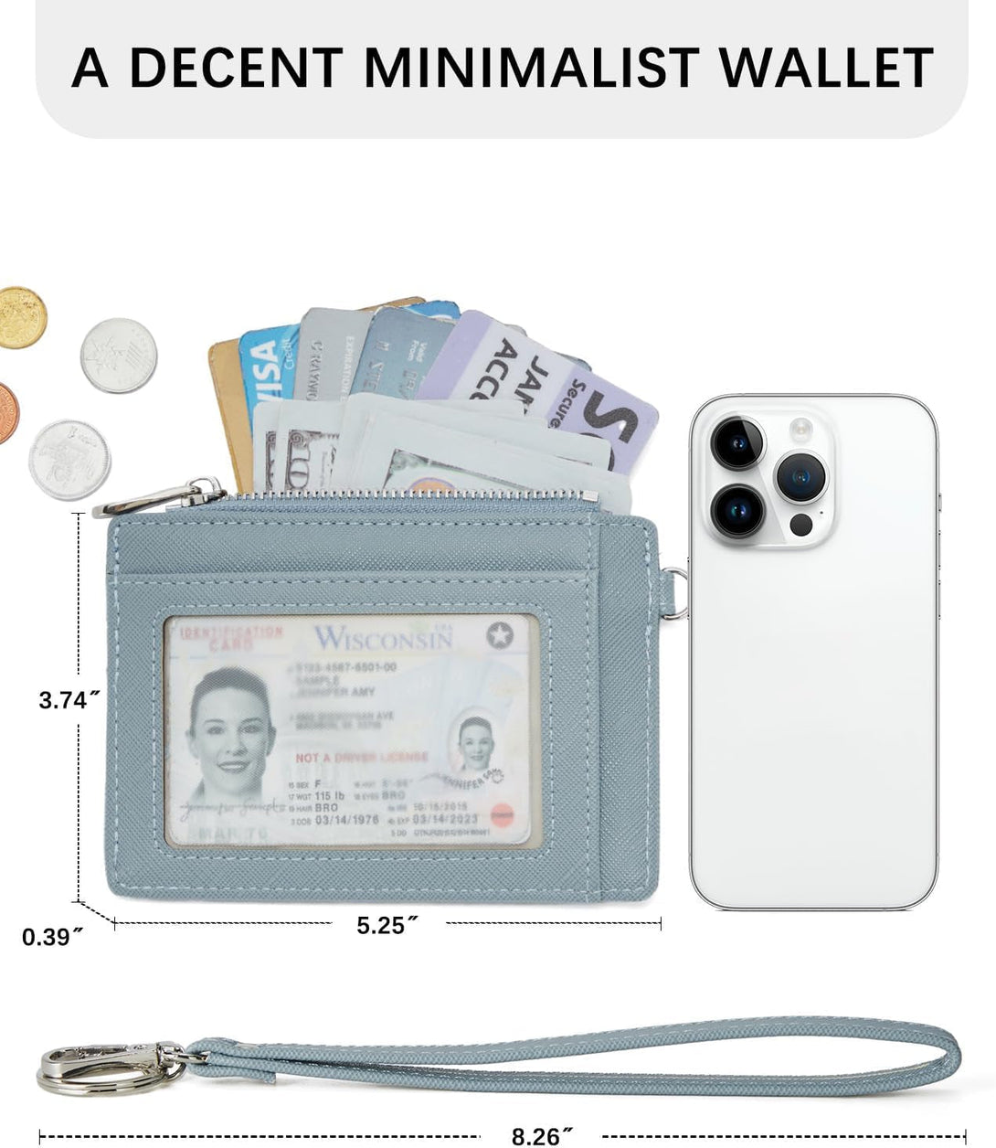BOSTANTEN Small Wallet for Women RFID Leather Credit Card Holder Slim Wristlet Keychain Wallet with Zipper Pocket