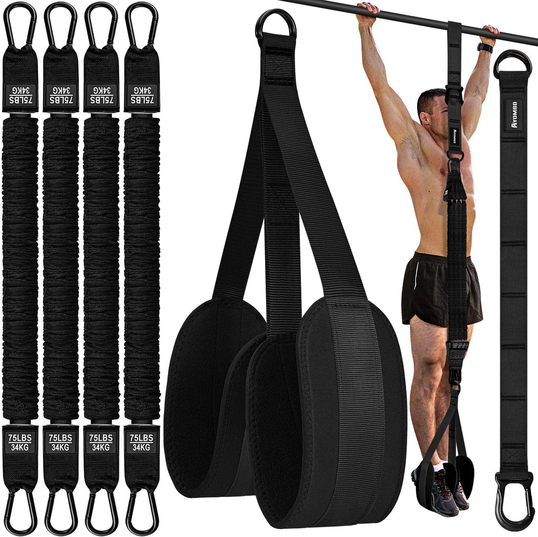 Adjustable Heavy Duty Pull up Assist Equipment with 4 Assistance Bands - Resistance Bands for Pull up Bar Workout - Home Gym Fitness Exercise Strength Training