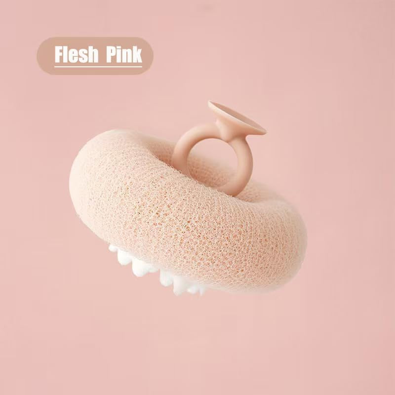 Super Soft Sunflower Suction Cup Bath Ball, 2025 Upgraded 2-In-1 Sunflower Bath Ball Exfoliating Bath Sponge Cleaning Brush, Mesh Shower Body Sponge Accessories for Women, Men Shower (2 Color)